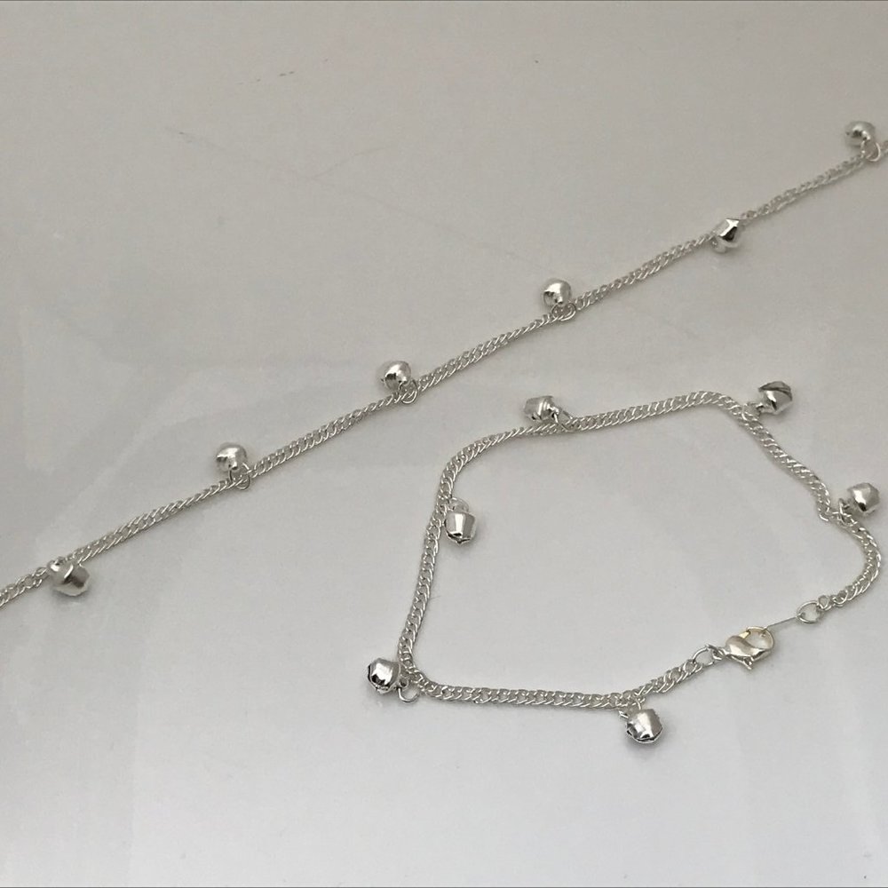 Anklet Payal Silver Tone Bell Foot Women Fashion J - Picture 6 of 10